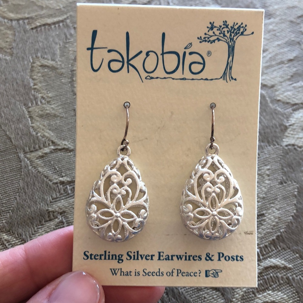 Sterling silver drop earrings